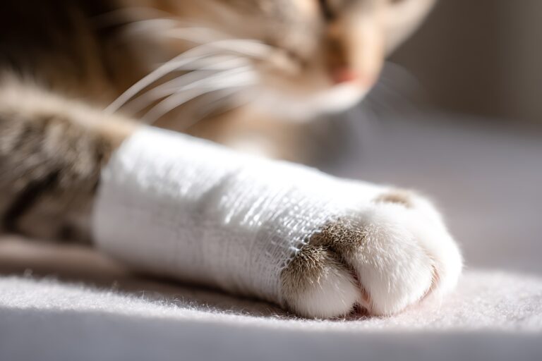 Katzenpfote verbunden